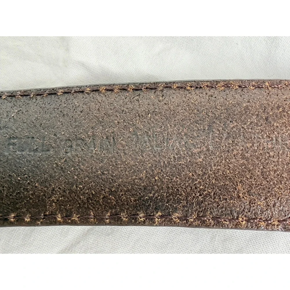 Full Grain Italian Leather Trout Fish Concho Belt Mens 36 Brown Western Fishing
